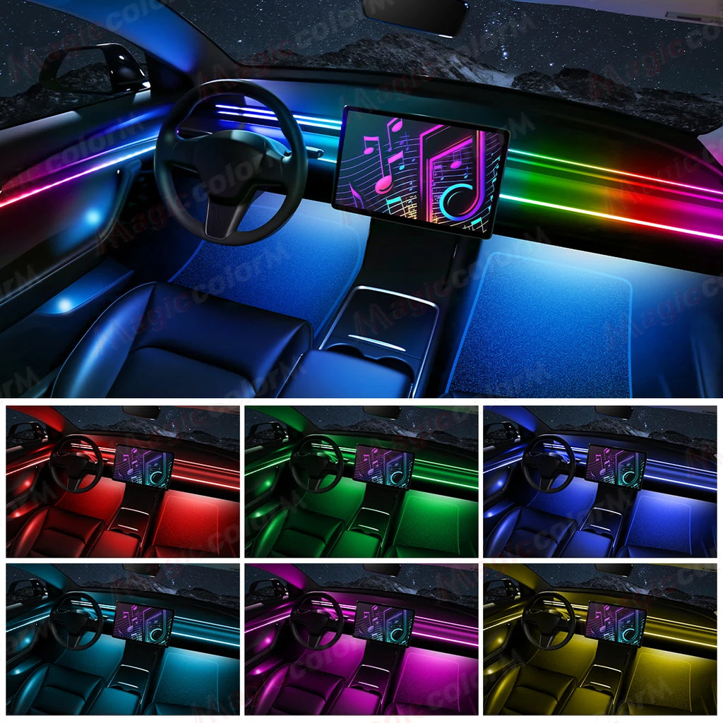 Car Ambient LED Kit (App Controlled + 16M Colors)