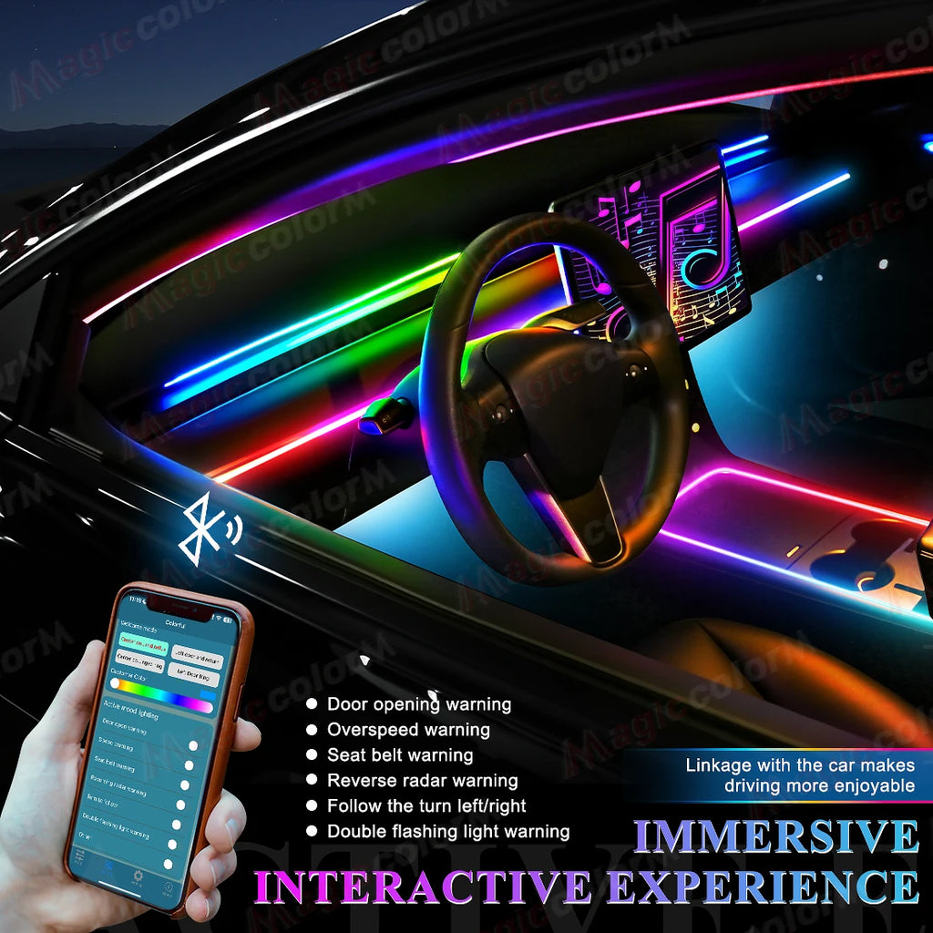 Car Ambient LED Kit (App Controlled + 16M Colors)